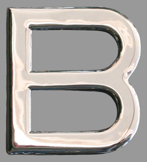 Znaczek 'B' Chrome (Nickel)