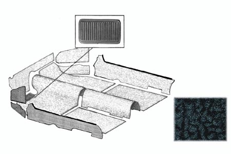 Dywaniki zestaw T3 64-70 czarne