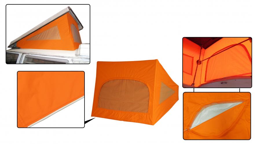 Namiot westfalia 3 okna pomarańczowy -74